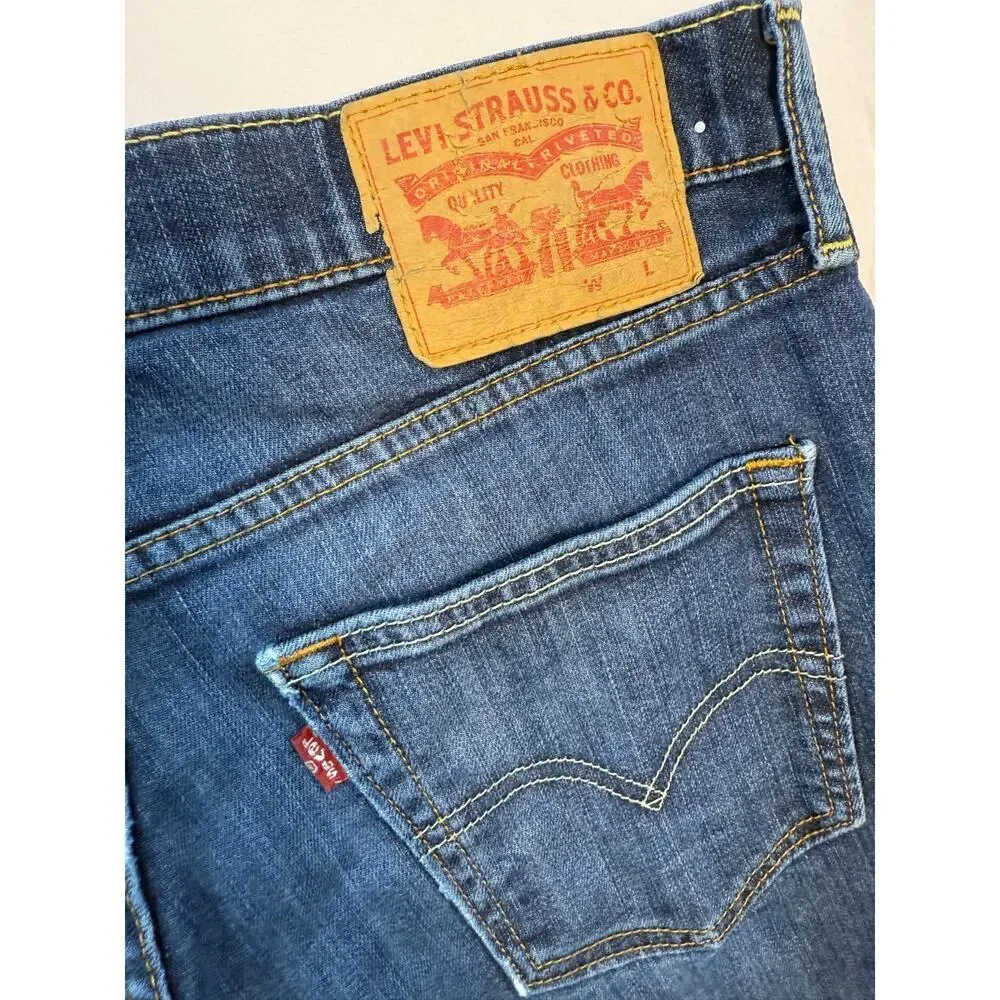 Blue Denim Jeans Straight Leg Classic 5 Pocket Medium Wash Everyday Levis 30x30